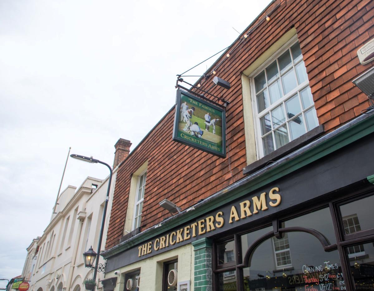 Frontage of The Cricketers Arms