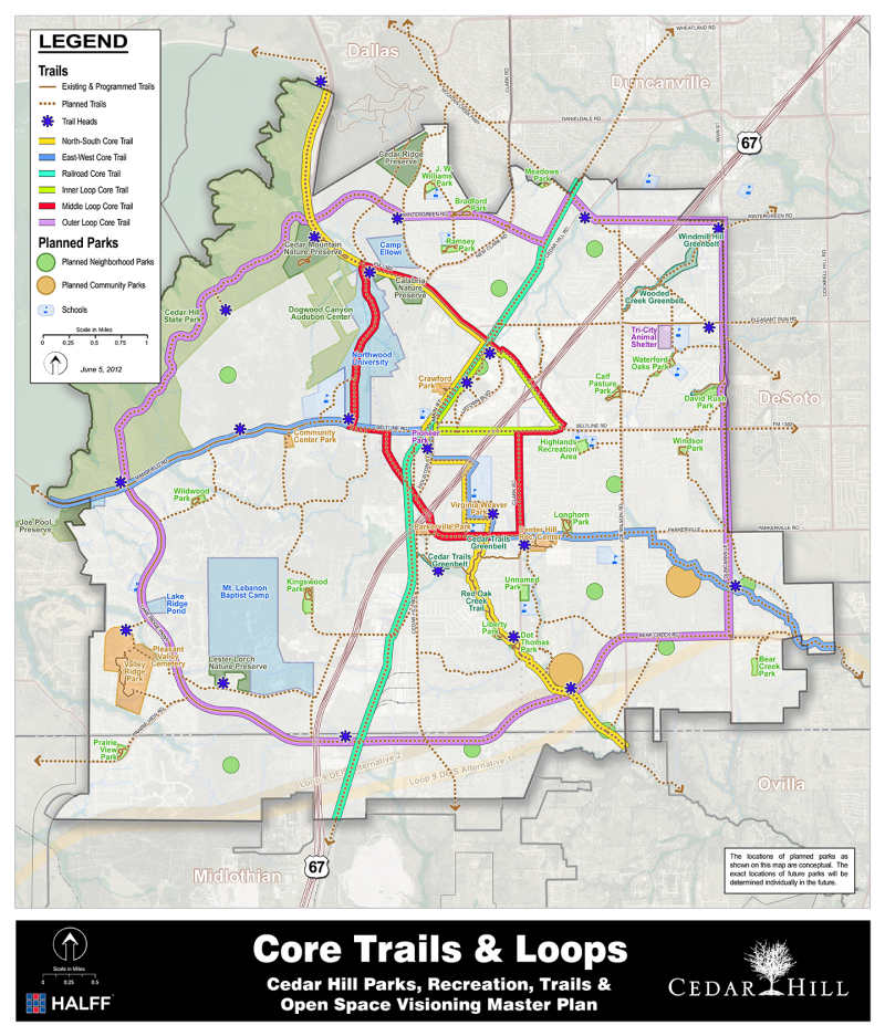 Core Trails & Loops map