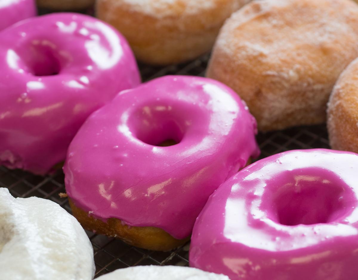 Prickly Pear Glazed Doughnuts