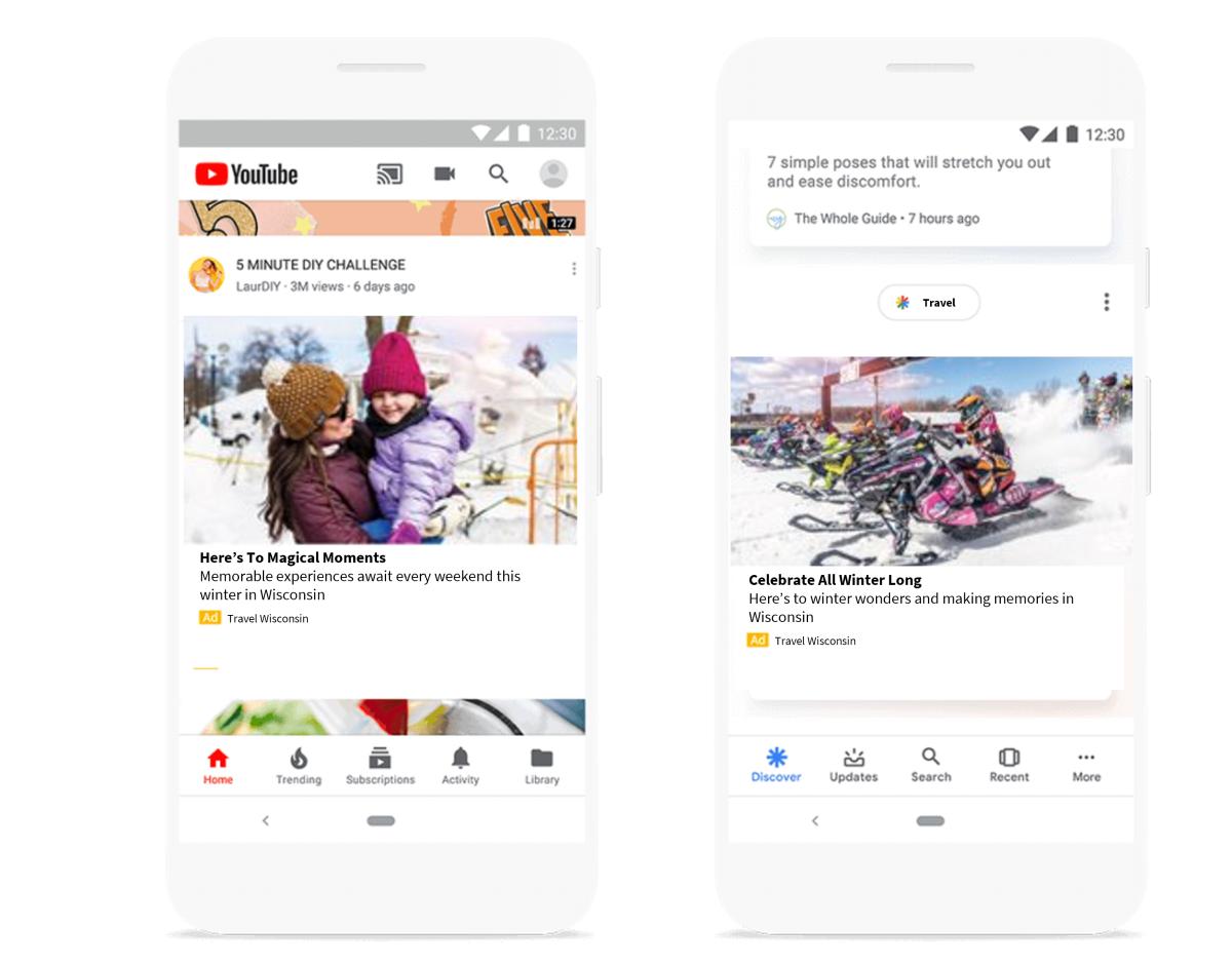 Winter Events CAP Native Ad example