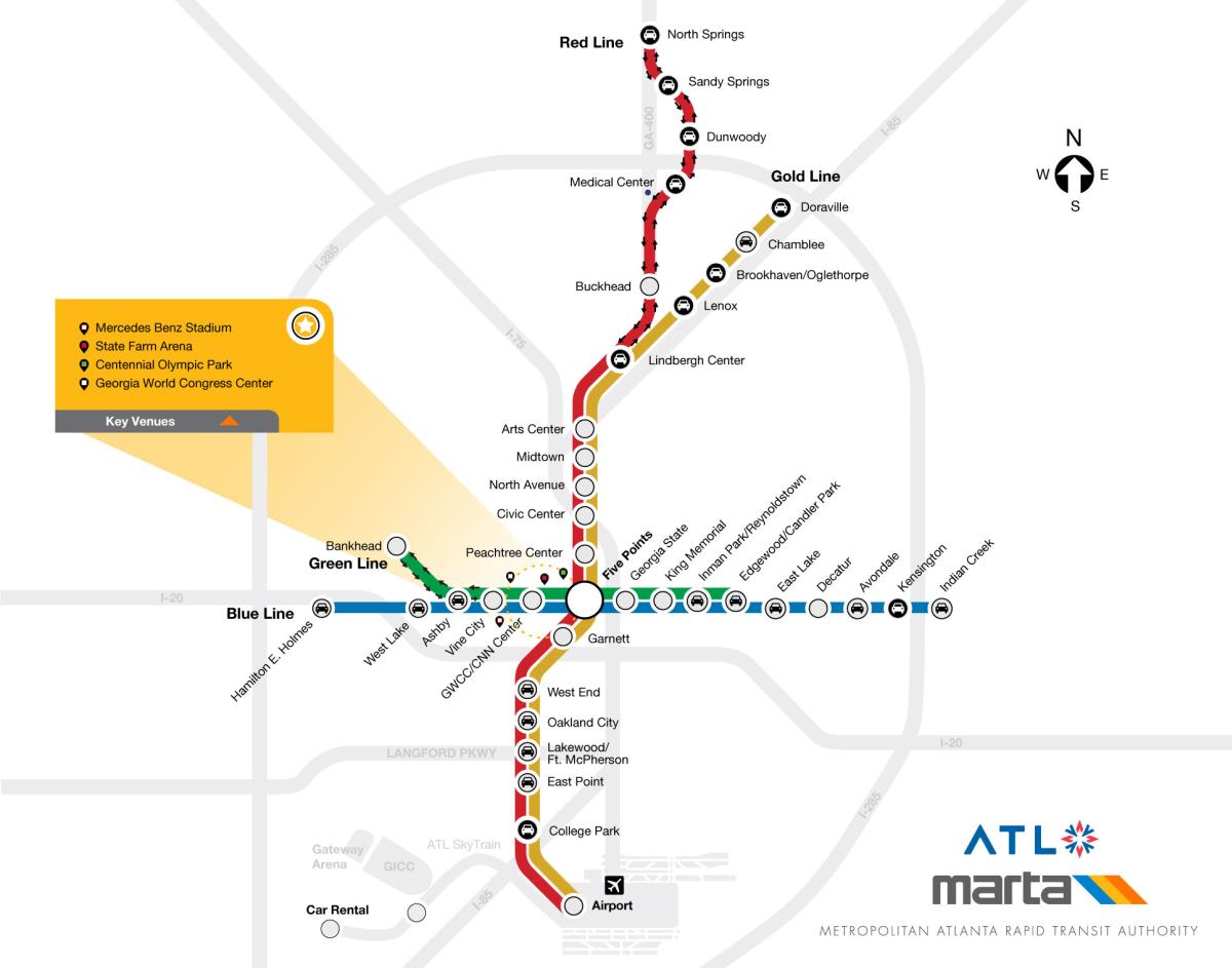 Map Of Area Around Atlanta Airport 