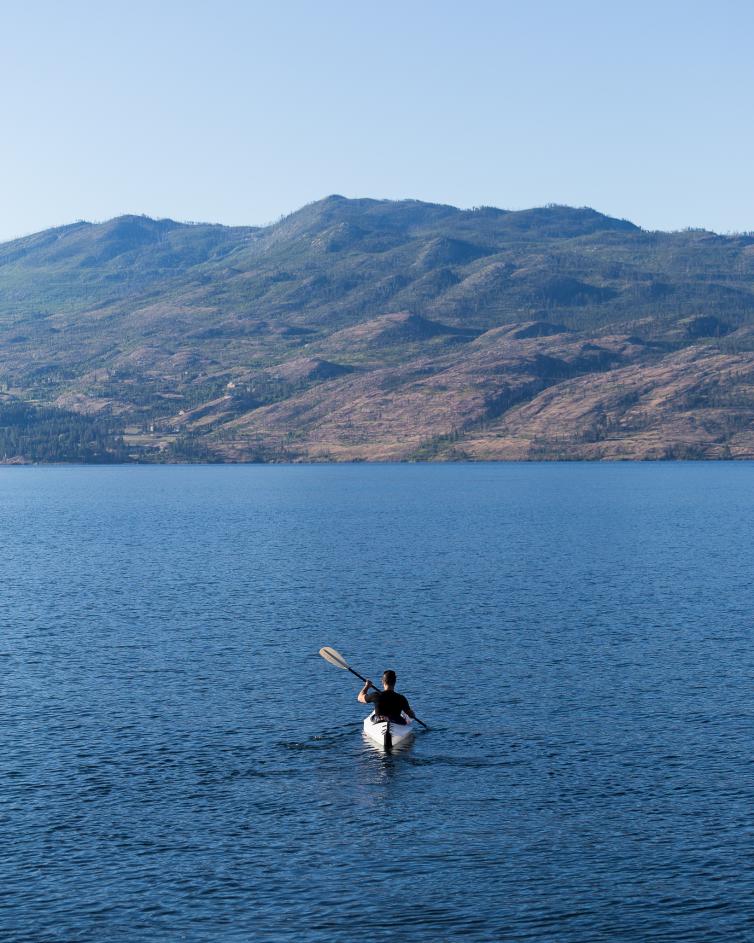 Kyaking on Okanagan Lake
