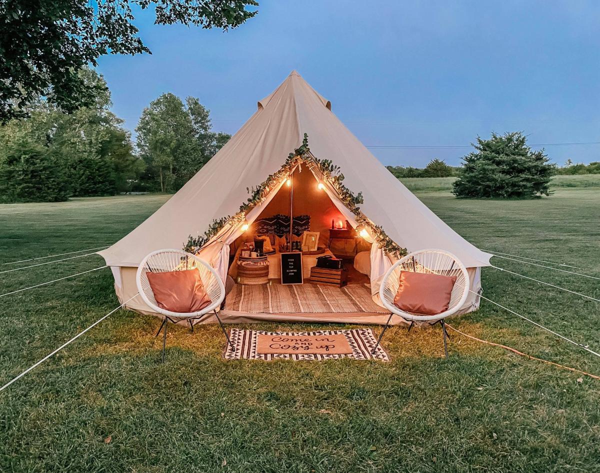 From The Top Glamping - Twilight Tent Setup | Topeka, KS