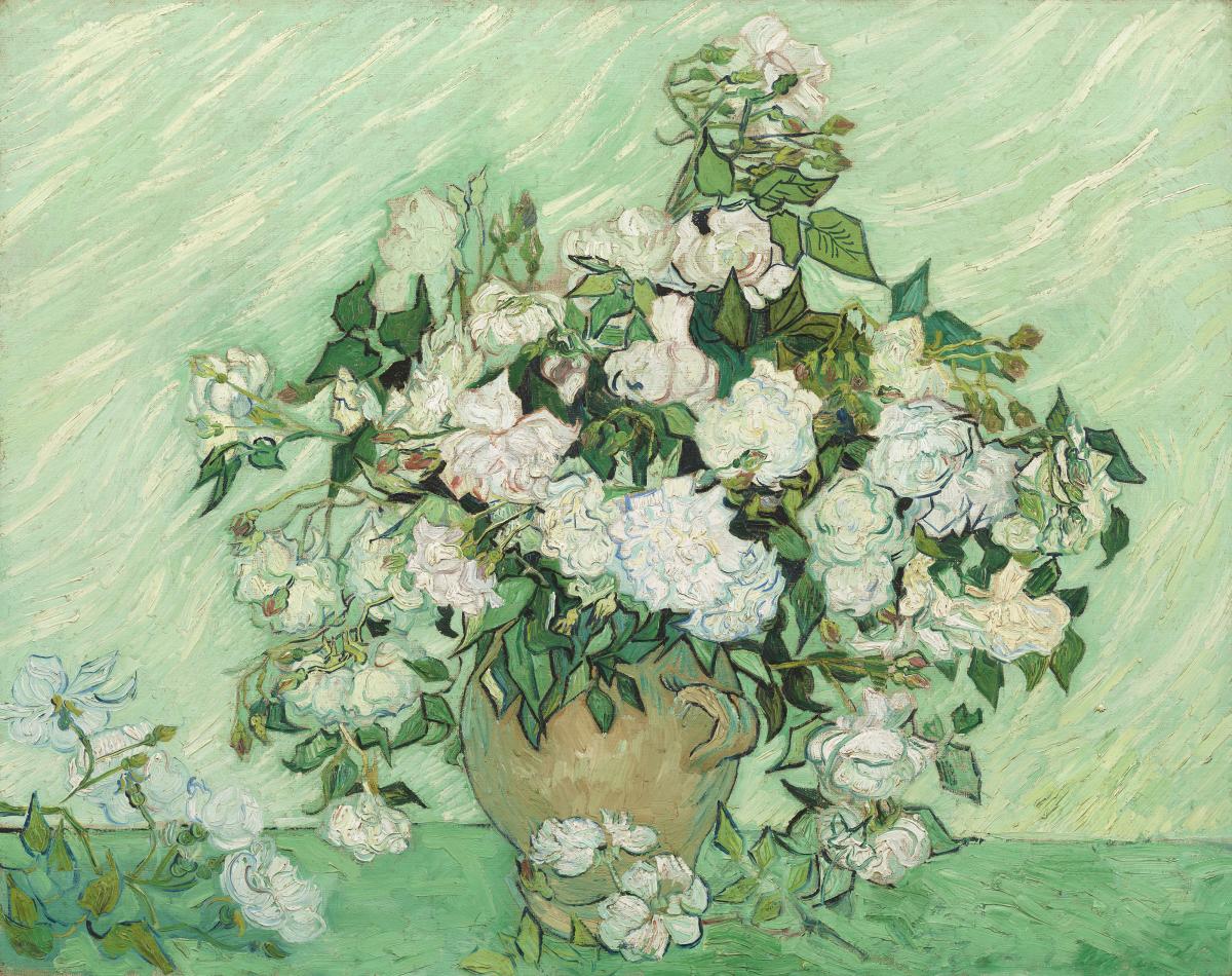 Vincent van Gogh, Roses, 1890. Oil on canvas.