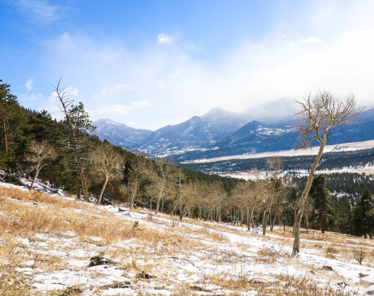 rocky mountain national park january winter