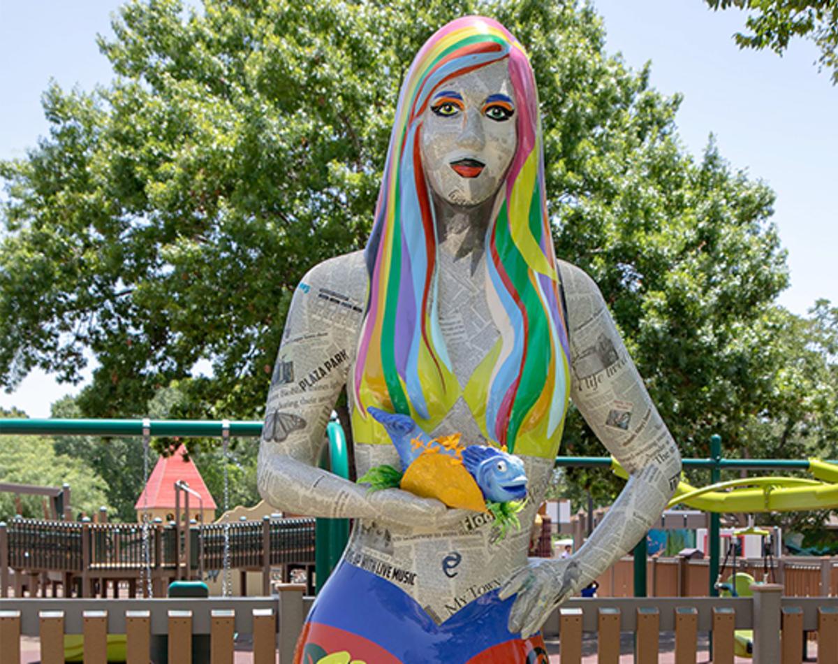 Mermaid Sculpture in San Marcos, TX