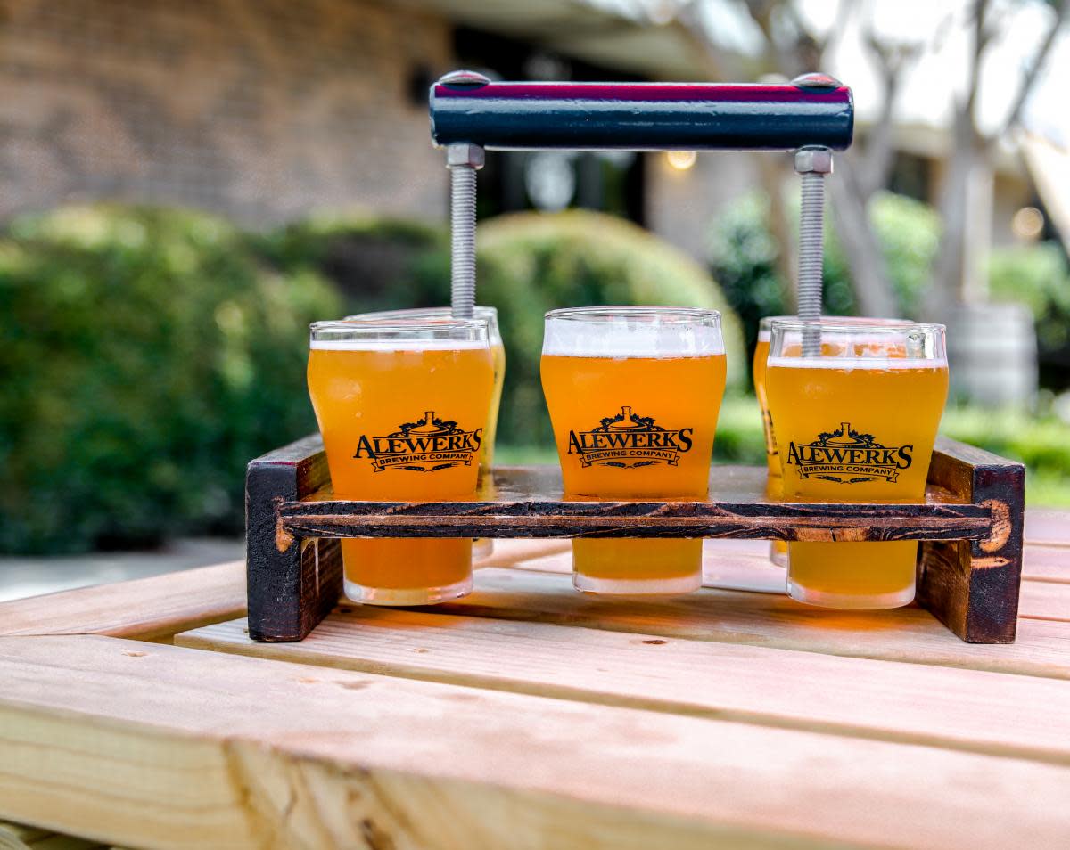 Alewerks beer flight