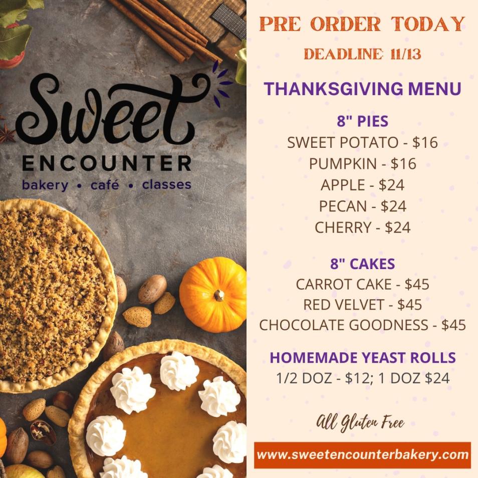 Sweet Encounters Desserts Thanksgiving 2021