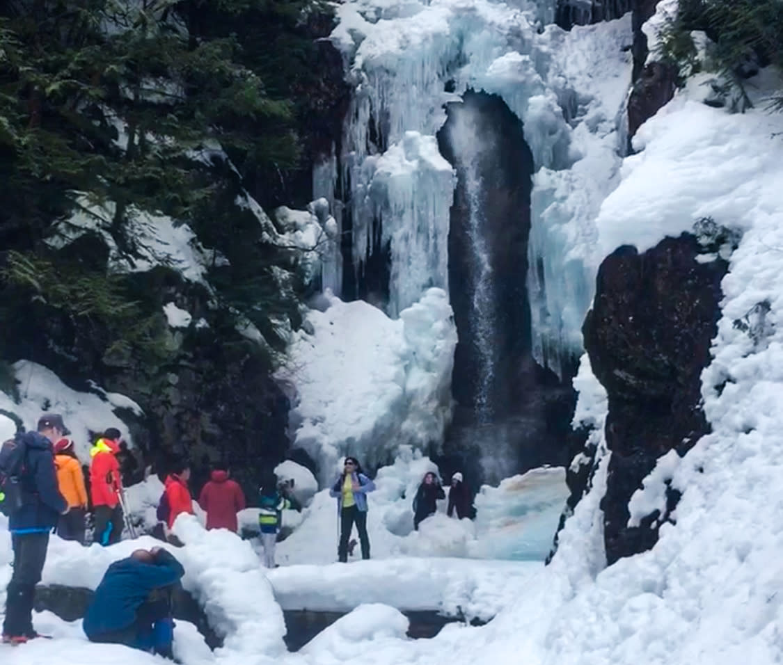 Partially frozen Norvan Falls