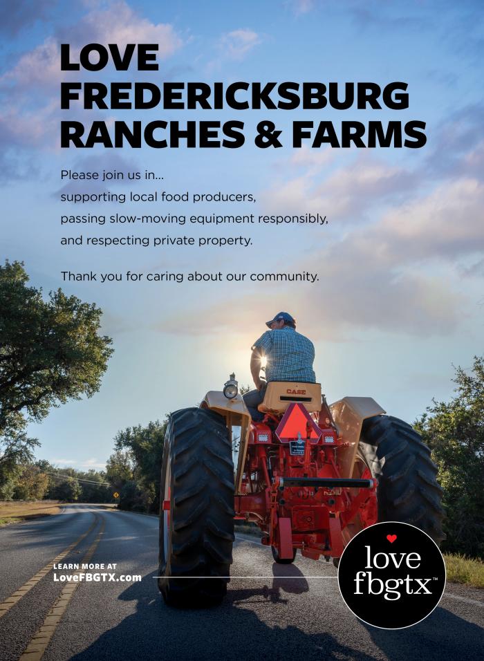 Love Fredericksburg Ranches & Farms Ad