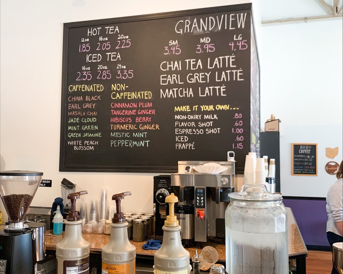 Coffee sign at Grandview Grind