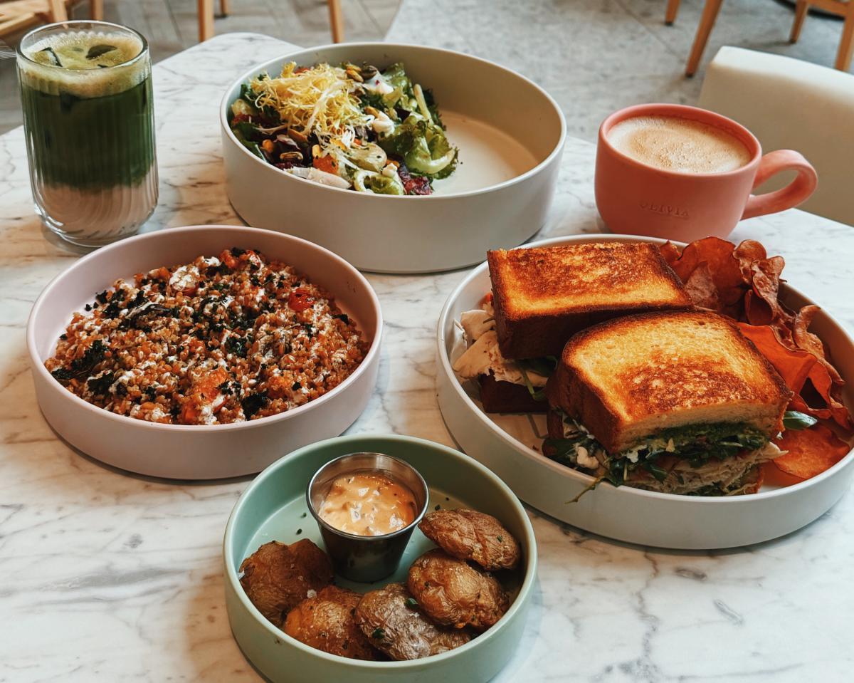 spread at Cafe Olivia's new downtown location