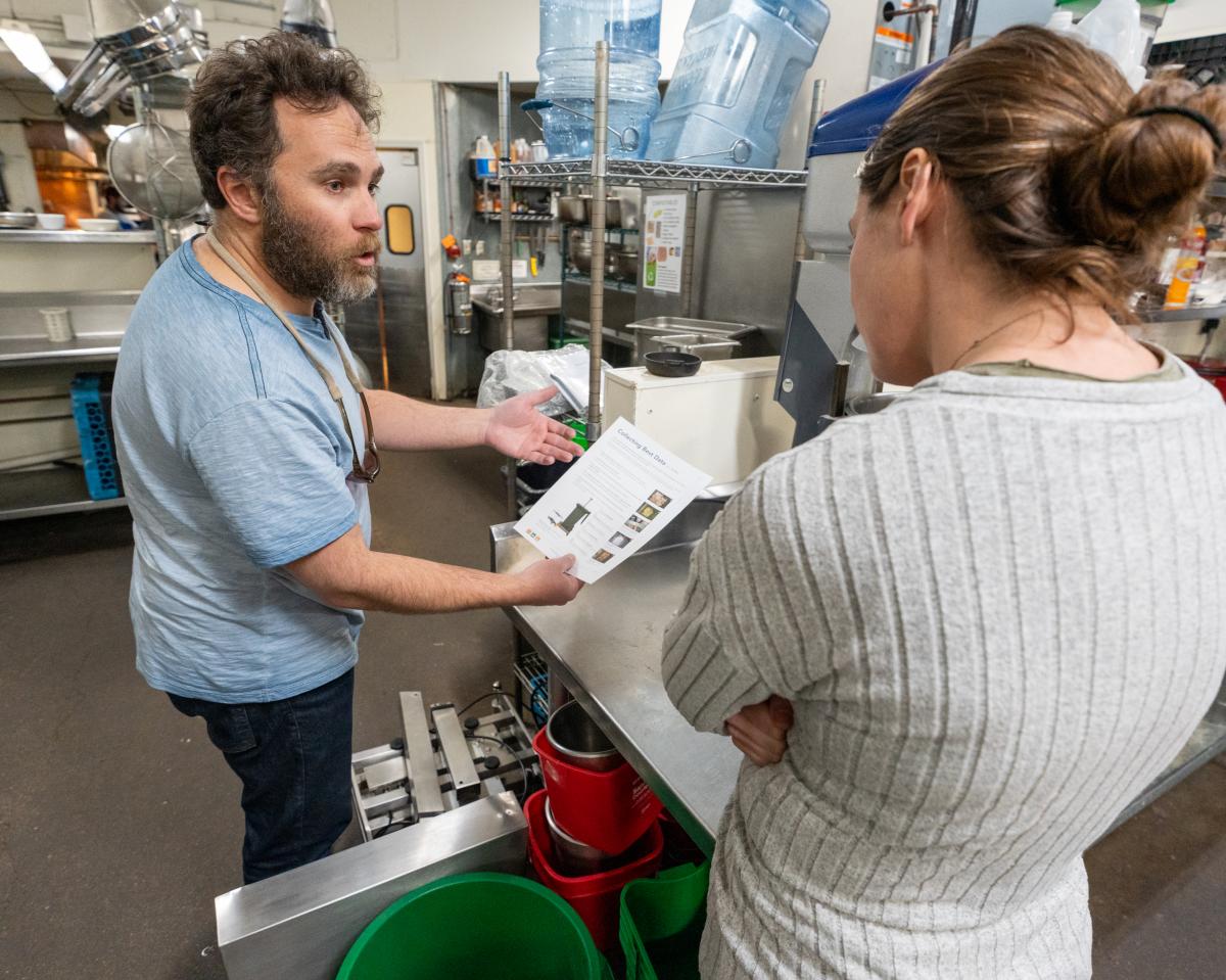 image shows Kitro food waste device training