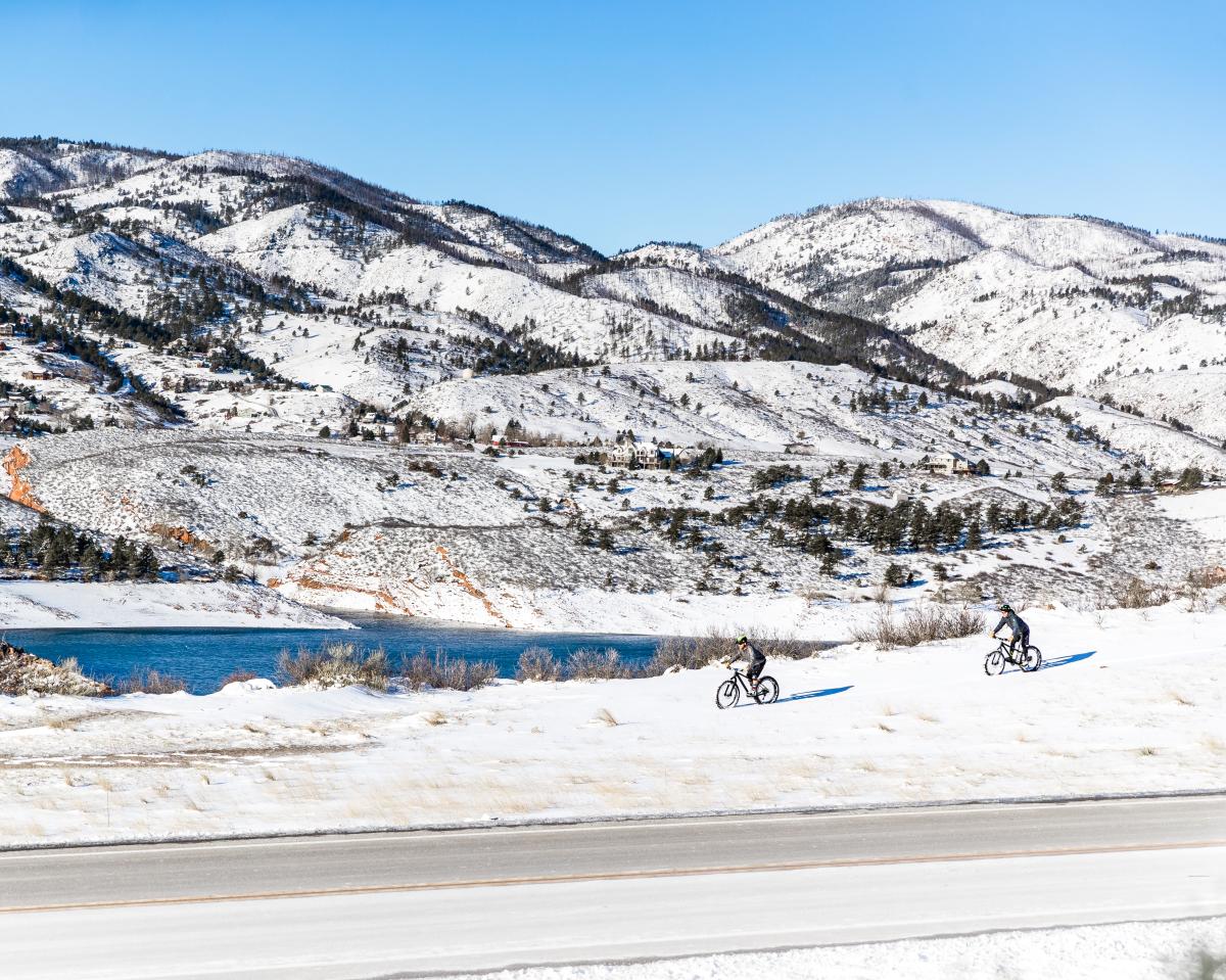 Fat Biking at Horsetooth Reservoir credit Josiah Roe