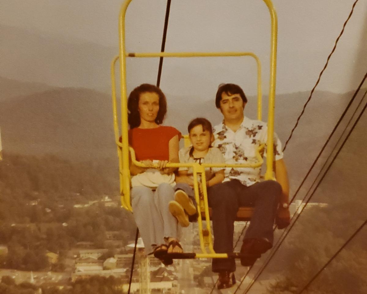 old photo of Gatlinburg chairlift
