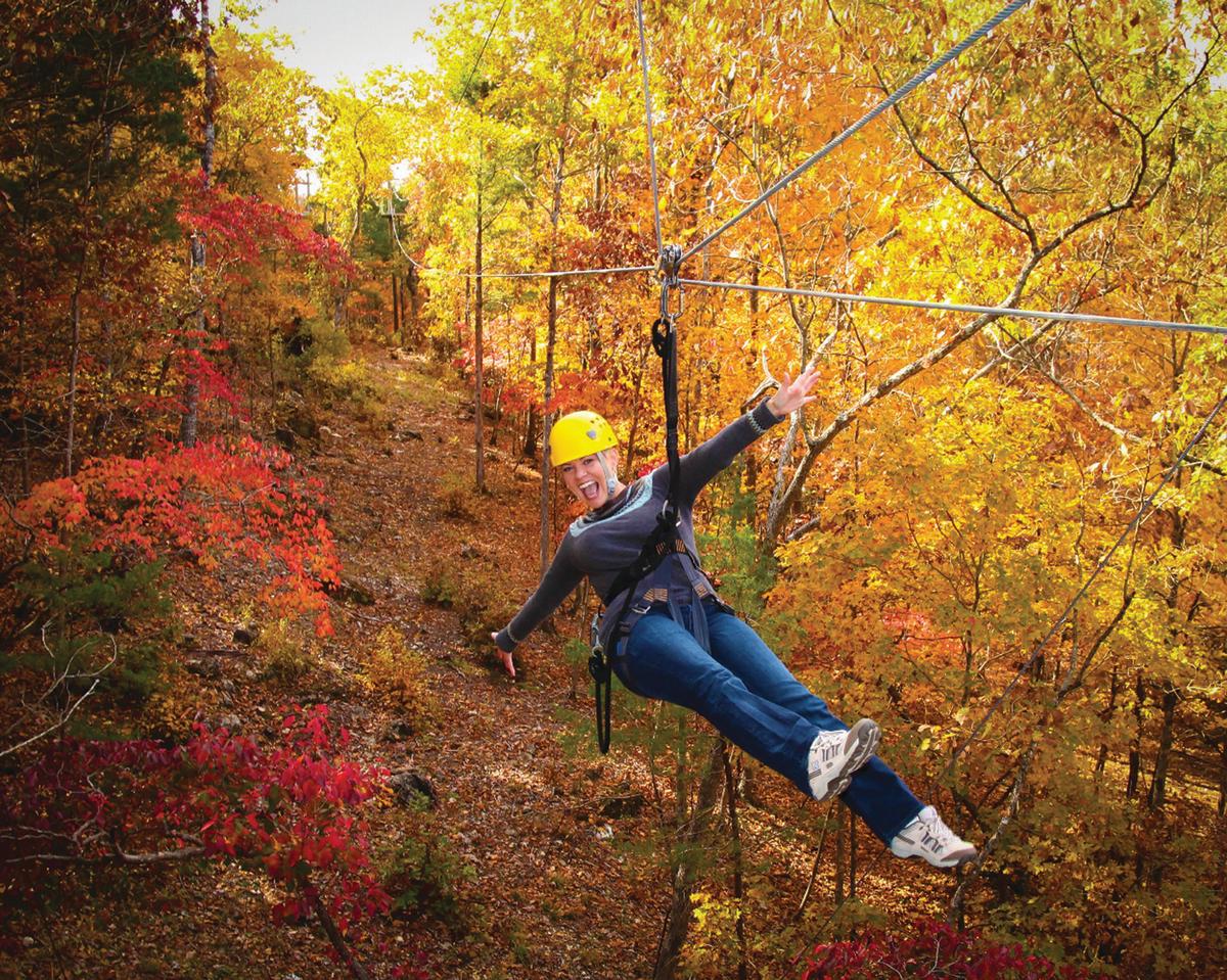 Branson Zipline in the Fall