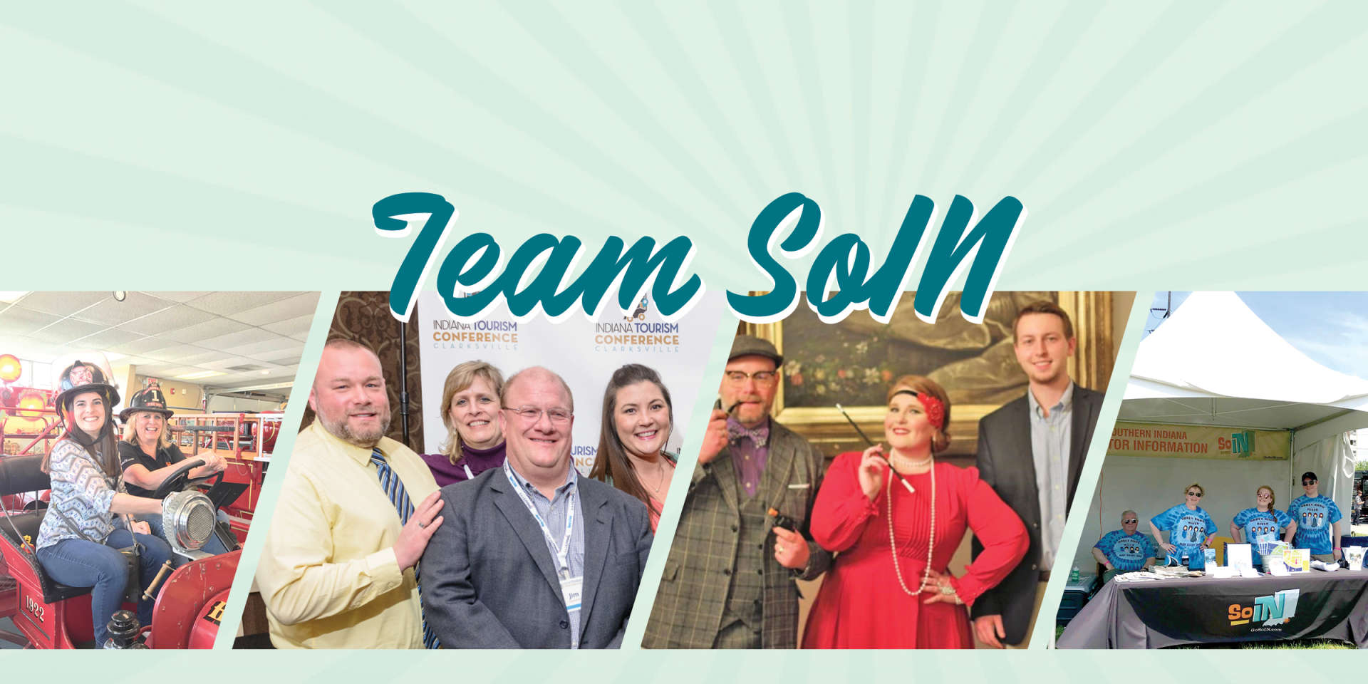 Collage of staff images with the title Team SoIN