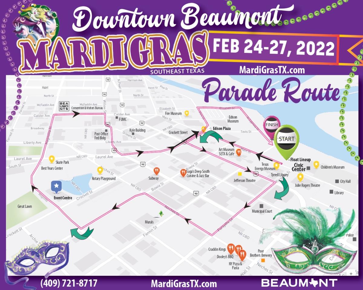 Mardi Gras Parade Map