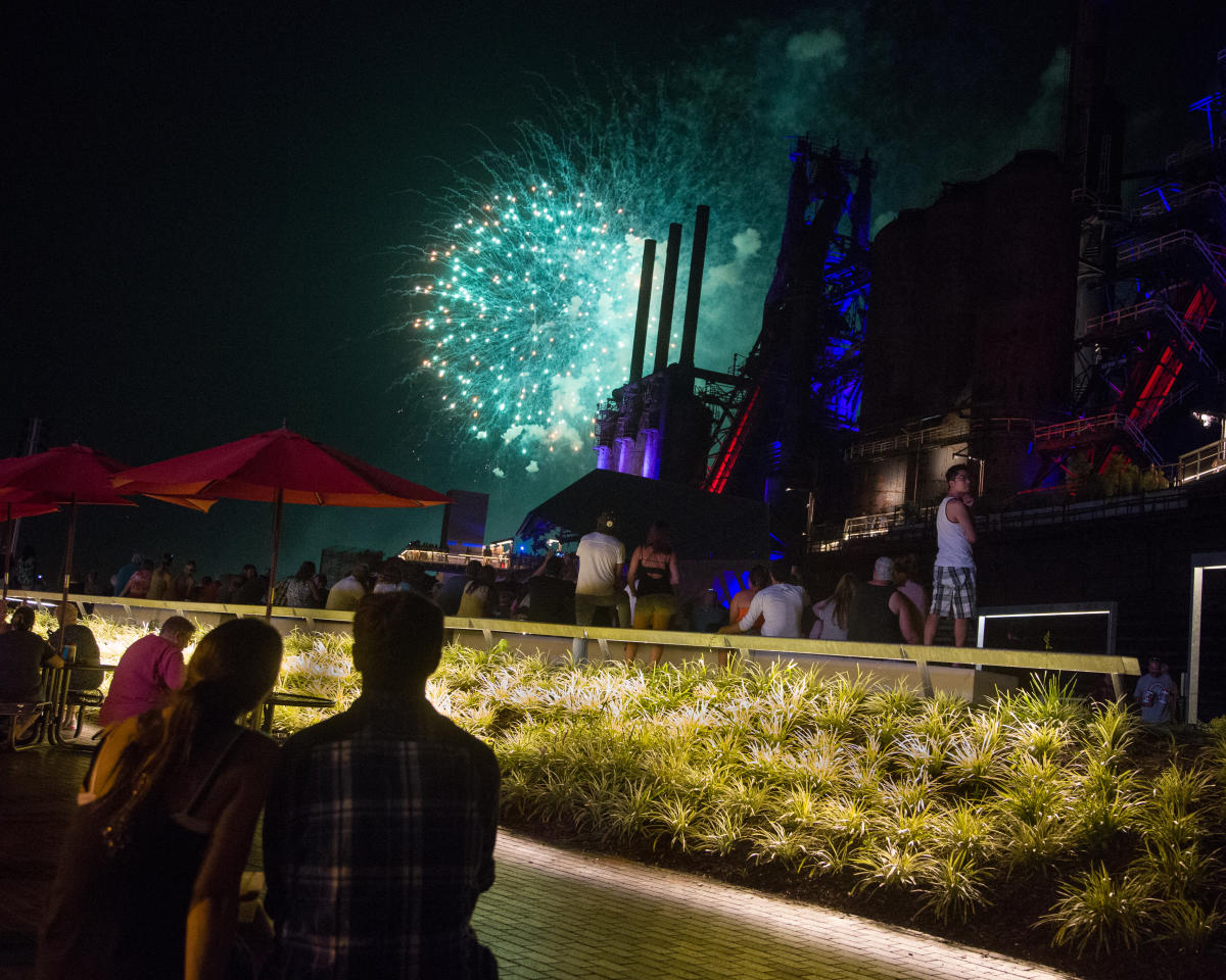 Fireworks over SteelStacks in Bethlehem, PA | Discover Lehigh Valley, PA