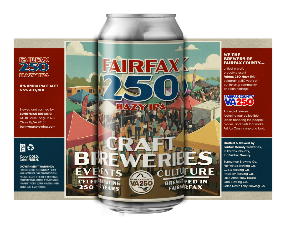 Fairfax 250 Hazy IPA - 250th Anniversary Beer - Fairfax County Breweries