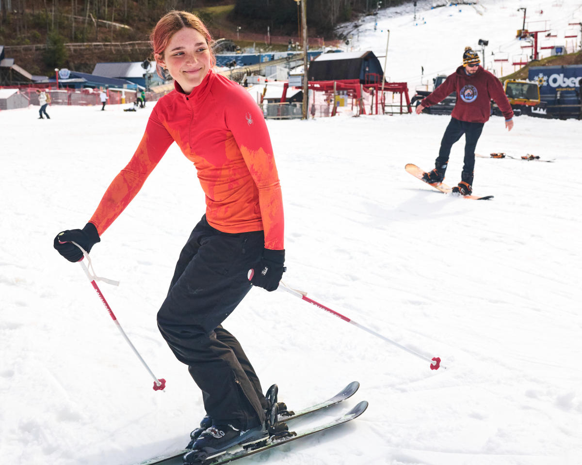 Copy of girl skiing in snow
