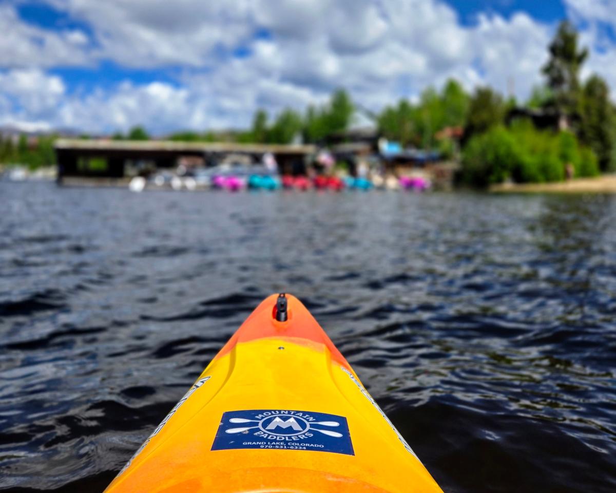 Mountain Paddlers Kayak on Grand Lake