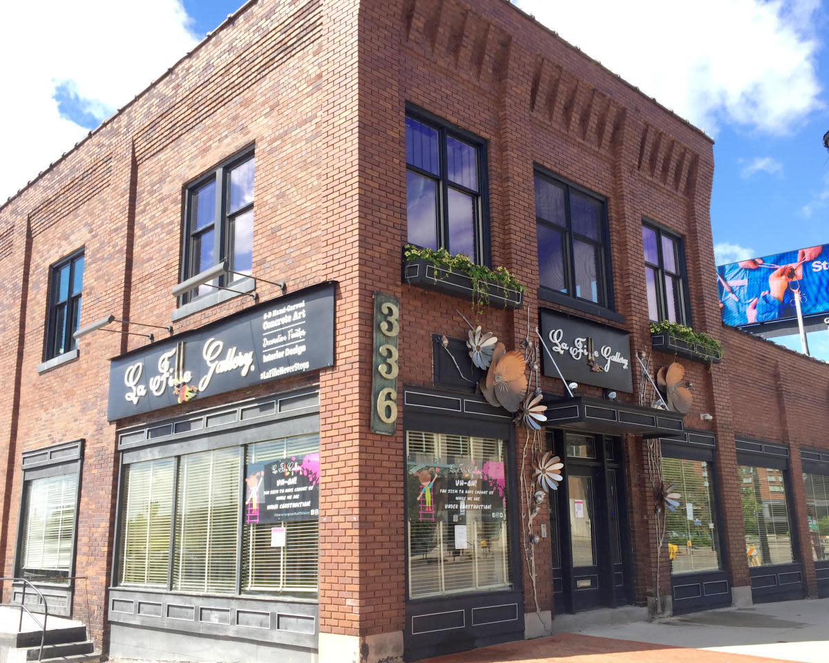 Two story brick business building