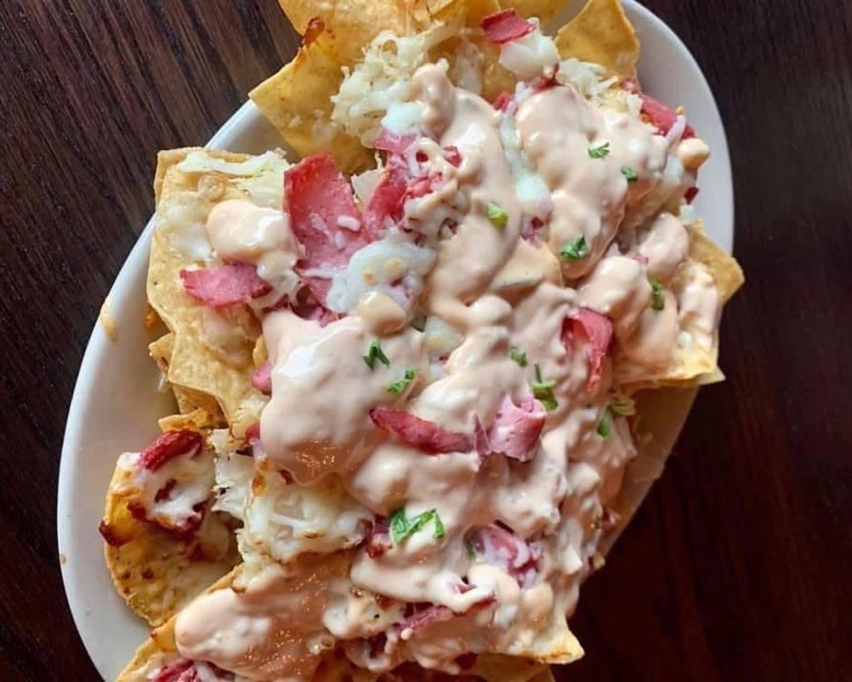 Reuben Nachos at Brazen Head Irish Pub