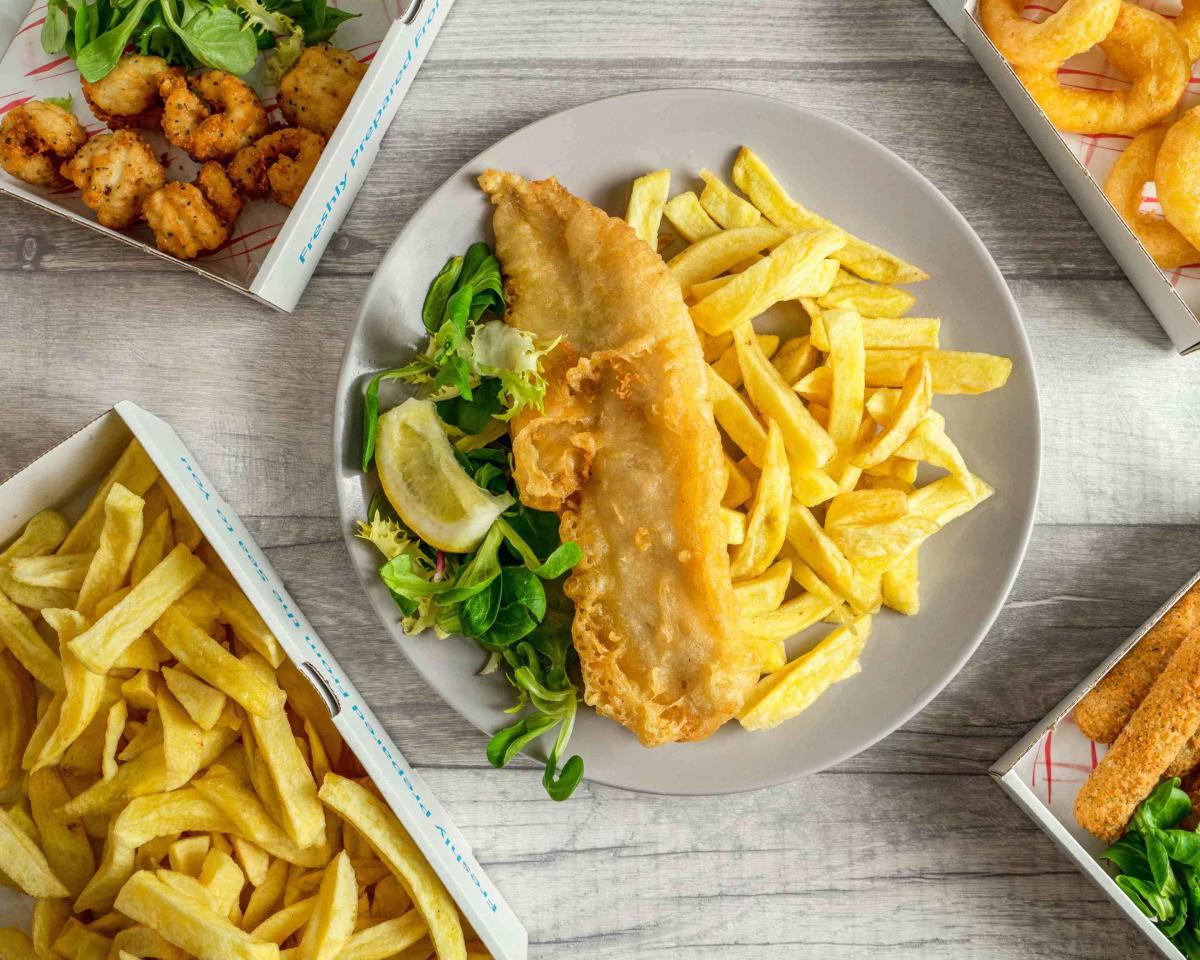Sib’s Fish & Chips with side salad