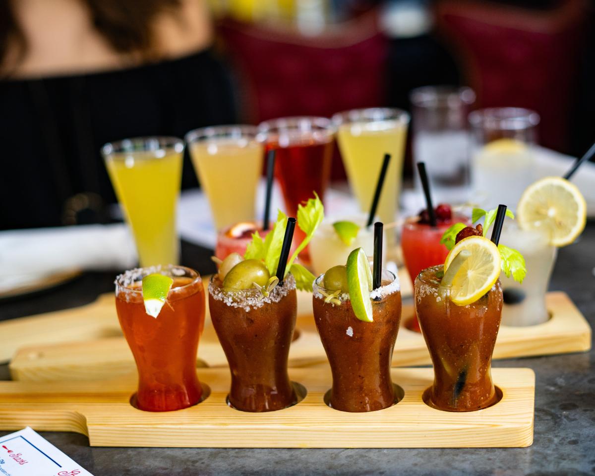 Bloody Mary and Mimosa Drink Flights
