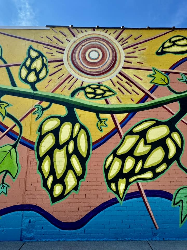 Mural on Fifth Ward Brewing Company in Oshkosh Wisconsin