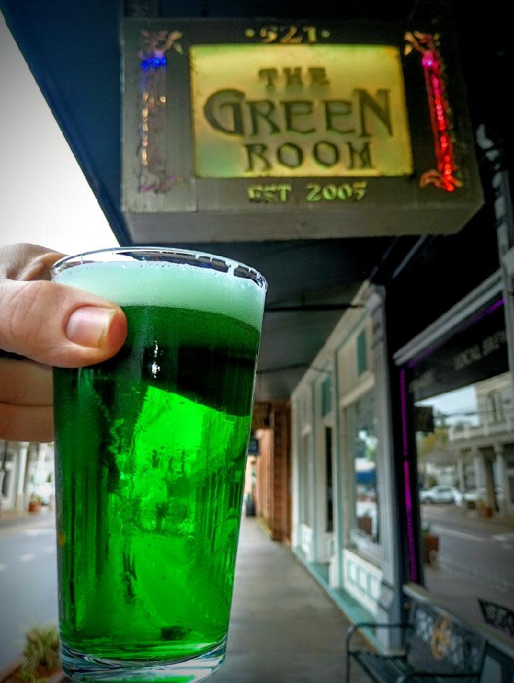 The Green Room in Covington's green beer