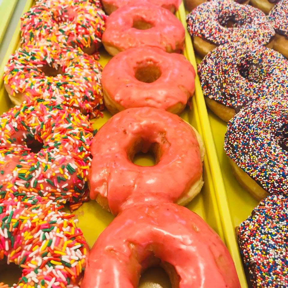 Assortment of donuts at Rickey Meche's Donut King