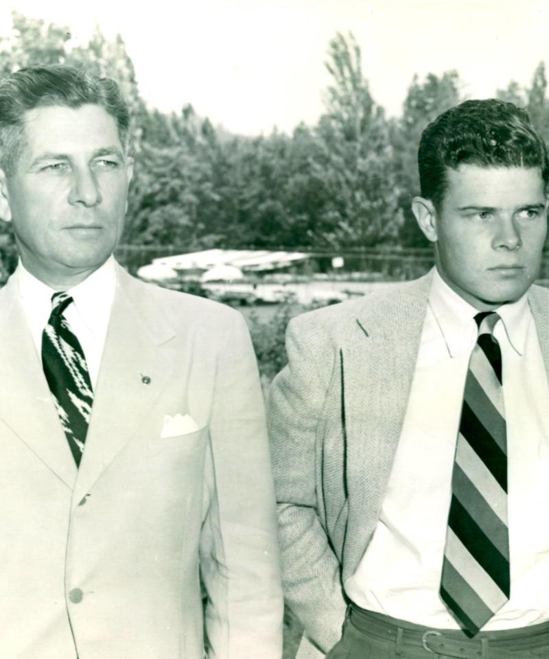 Earl Coffman with his son, Owen Coffman