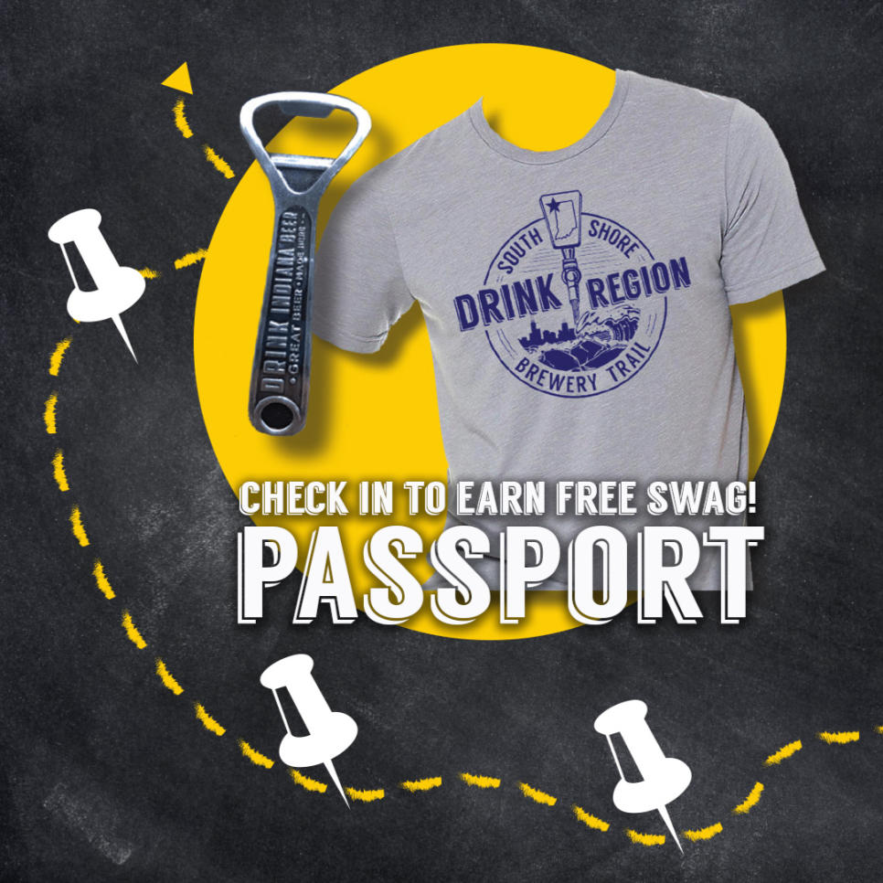 Check in the win Brewery swag