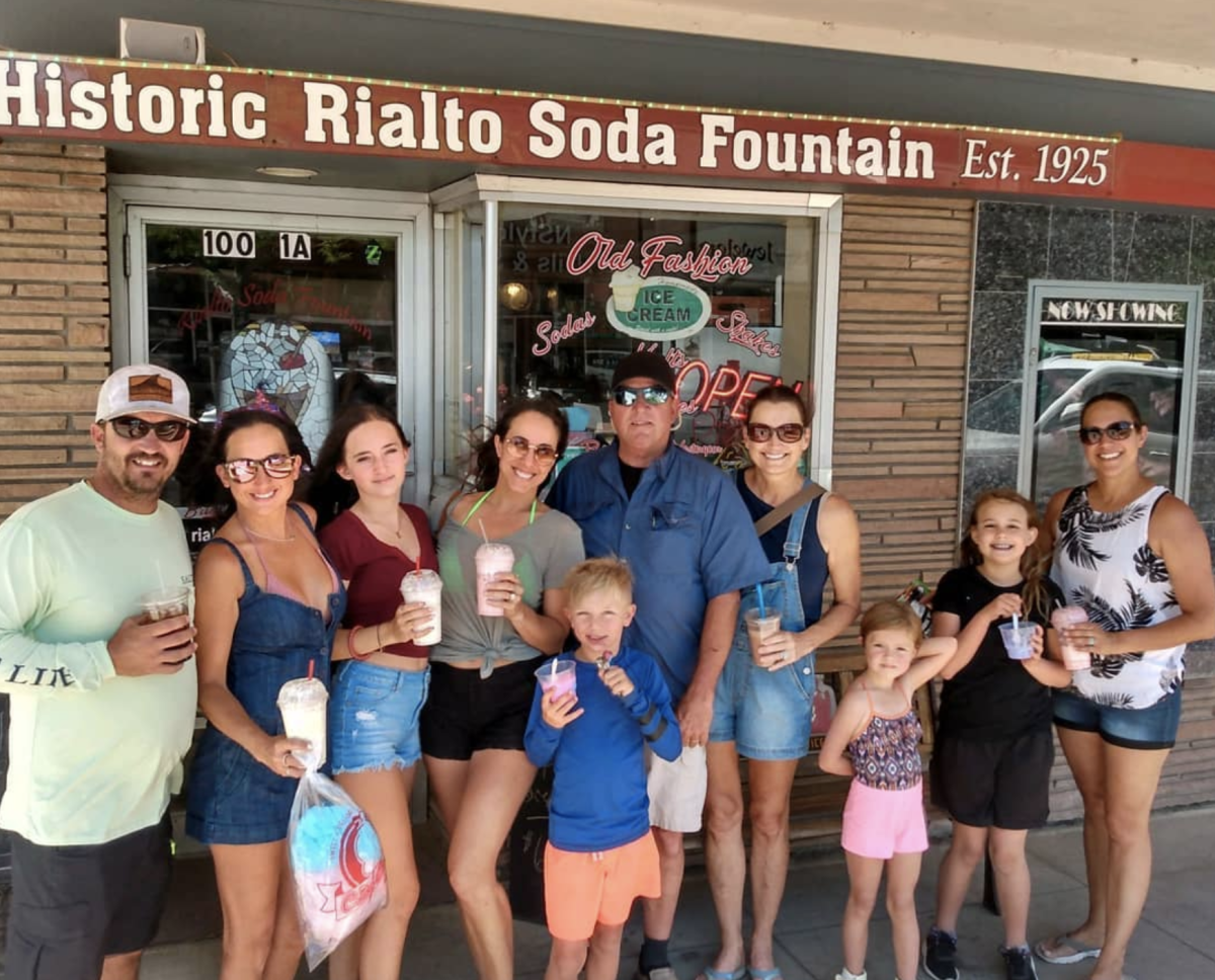 Family at Rialto Soda Fountain in Casper