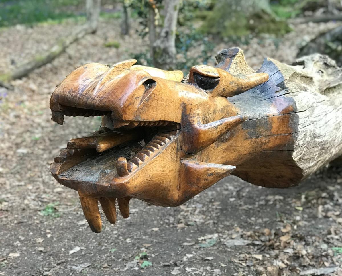 The Bisterne Dragon Sculpture in the New Forest