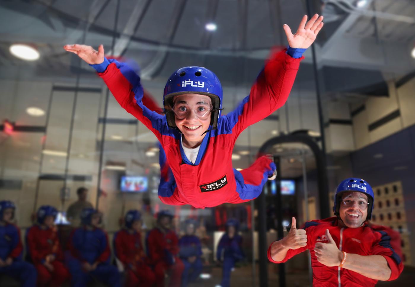 Kids fun at iFly indoor skydiving