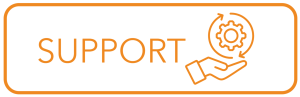 The word "Support" with a hand icon