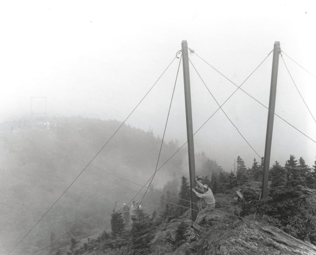 Mile High Bridge Tower Construction, 1952