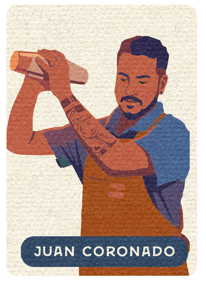 Illustrated card of Jan Coronado