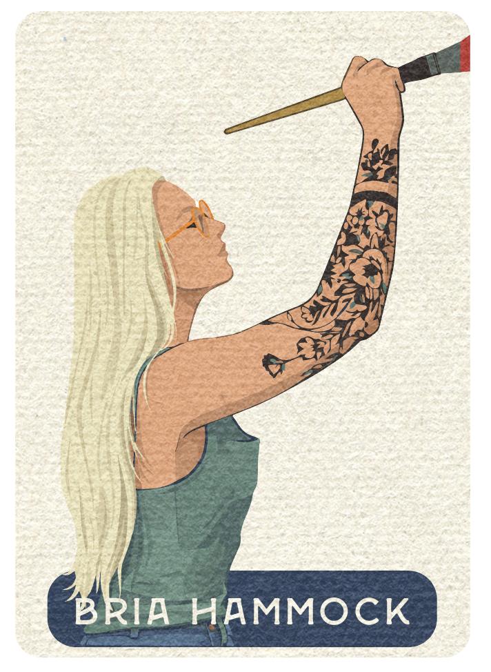 card of illustrated painter