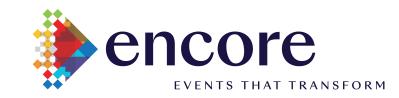 Logo for Encore Event AV services company.