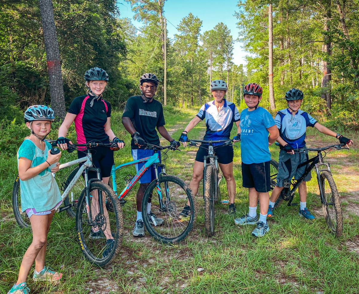 Youth bikers at Bartram Forest