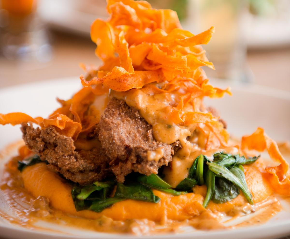 Blue Corn Fried Chicken from Pueblo Harvest Cafe