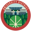 University district cartoon badge featuring Ohio Stadium