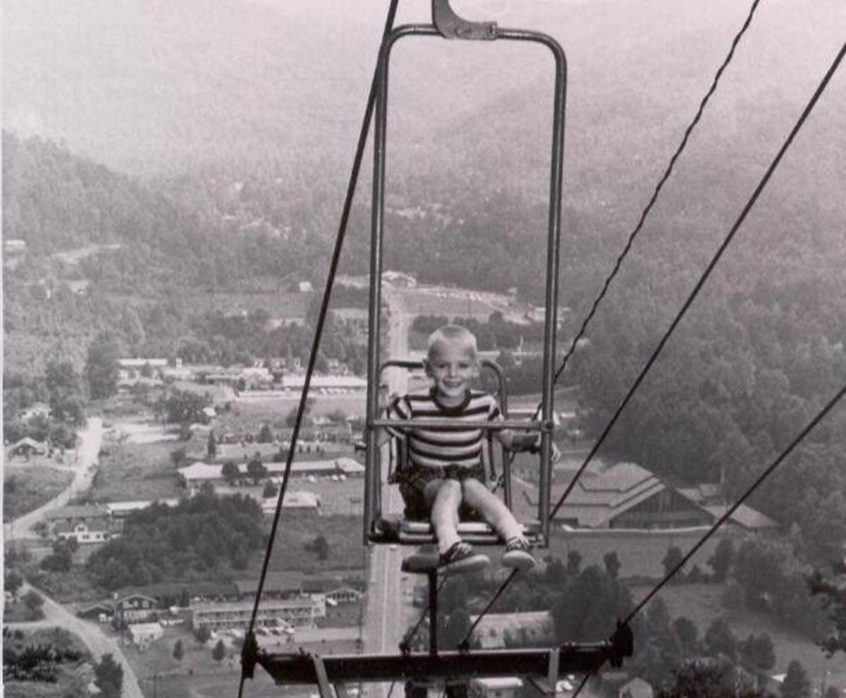 old photo of chairlift