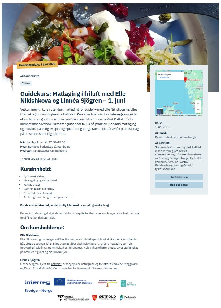 1. juni - matlagingskurs for guider