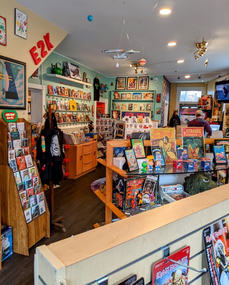 Interior of sci fi toy shop Earth 2 Kentucky in Mainstrasse Village