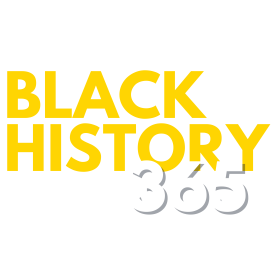 Logo mark that says black history 365